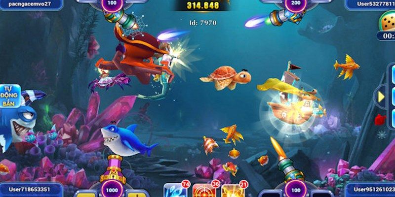 Mega Fishing bổ trợ cho bạn nhiều loại vũ khí